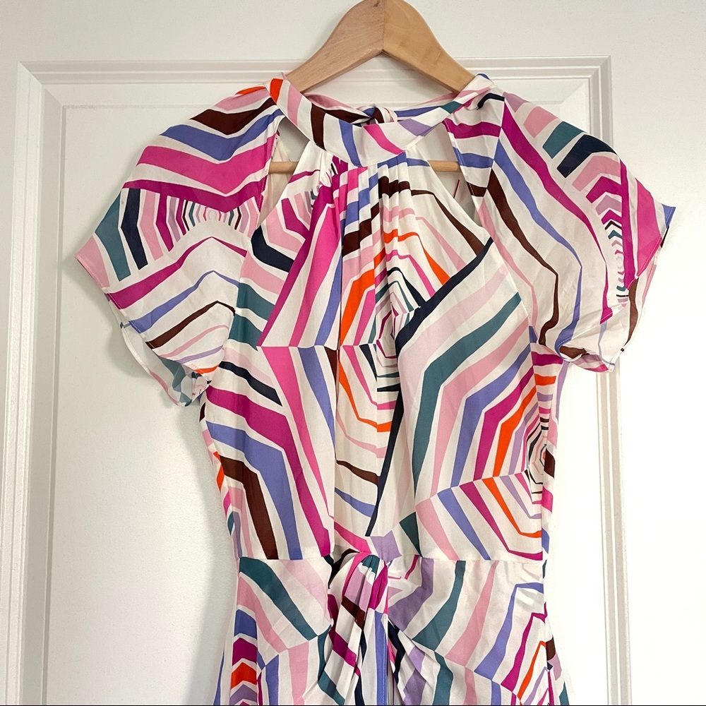 RARE! Kate Spade Geobrella Silk Midi Dress Gorgeous geometric print - Picture 6 of 11